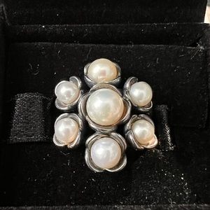 Pandora Wishful Thinking Pearl Ring Sterling Silver